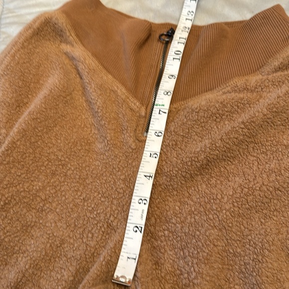 Aerie Fleece high waisted Joggers. Size Small. NWT Caramel brown  Zip Front - Picture 4 of 12